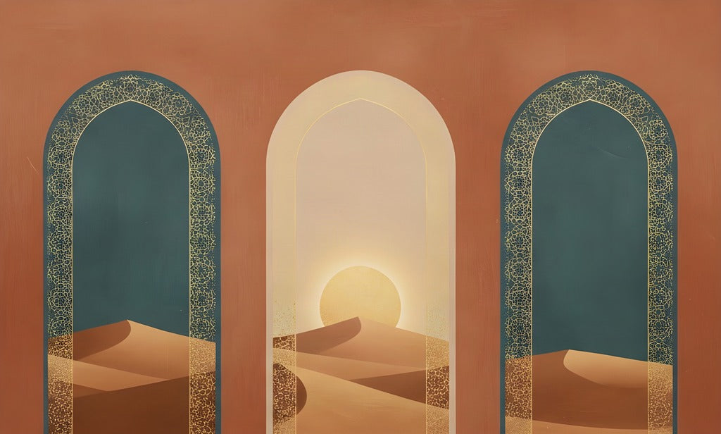Tableaux Décoratifs Maroc - Arcades et Dunes du Désert