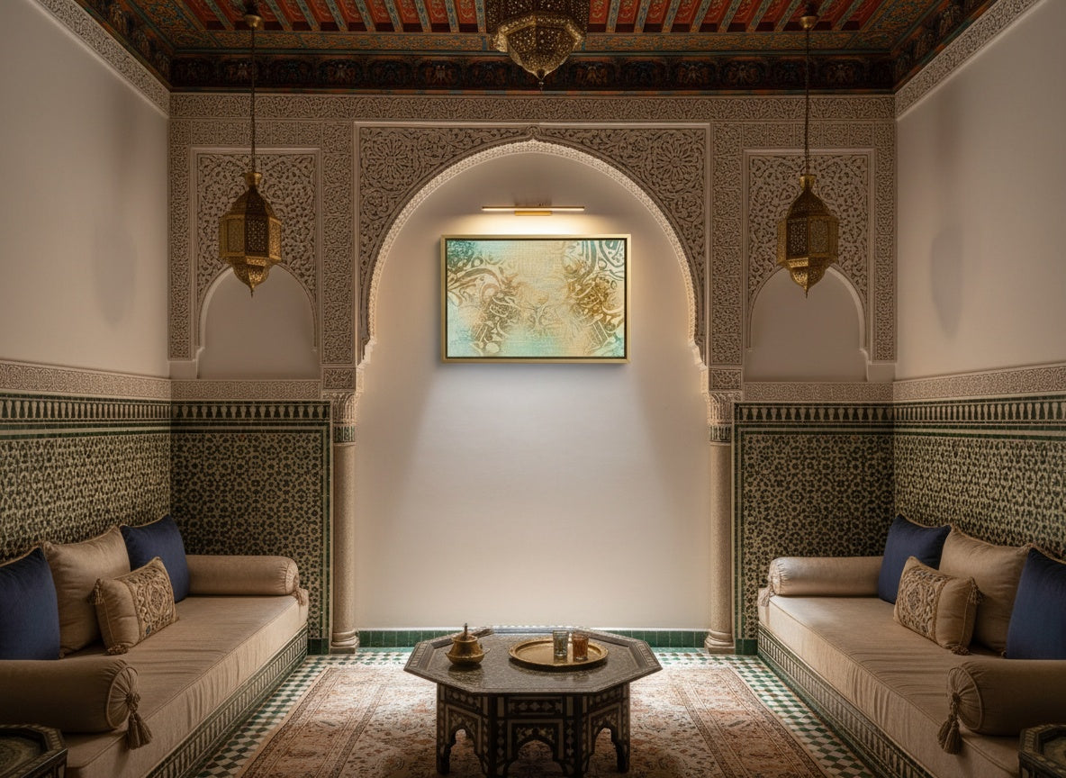 Tableaux Décoratifs Maroc : Calligraphie Arabe Abstraite