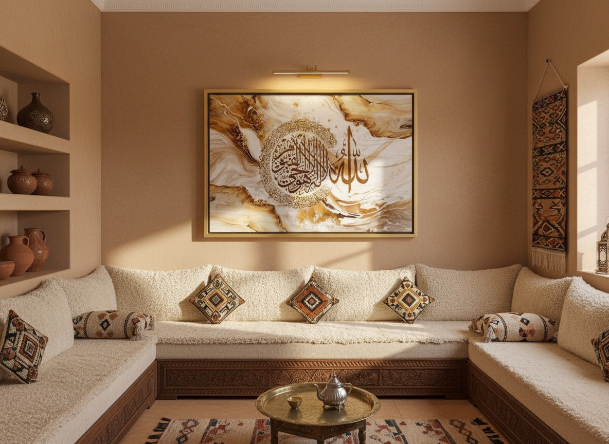 Tableaux Décoratifs Maroc - Calligraphie Islamique Dorée
