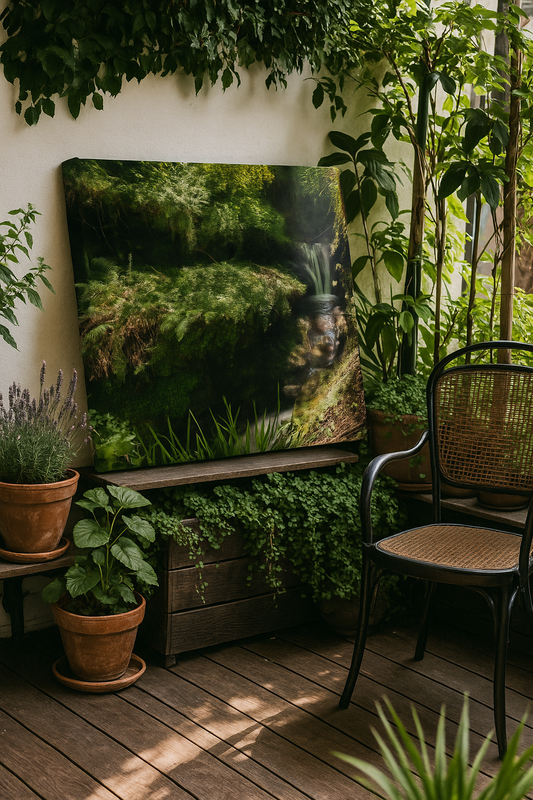 balcon avec plantes