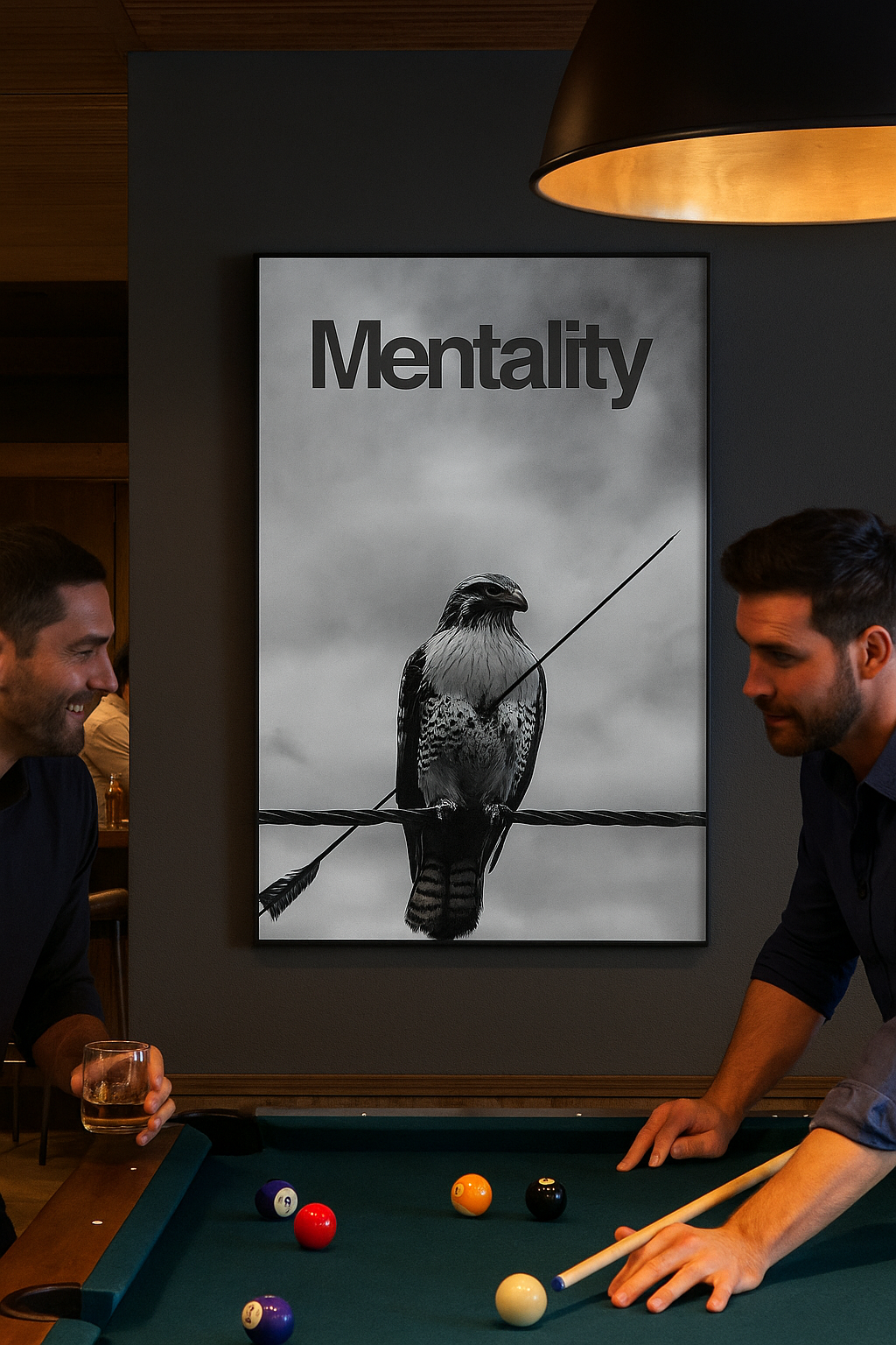 « Mentalité » - Le t-shirt du faucon résilient
