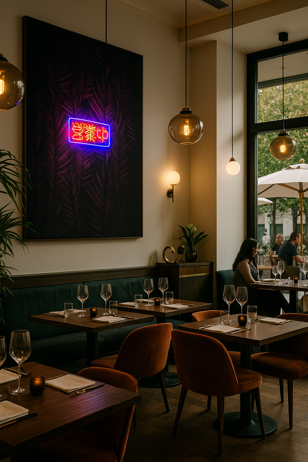 Enseigne au néon « 営業中 » | Décoration lumineuse LED ouverte aux entreprises