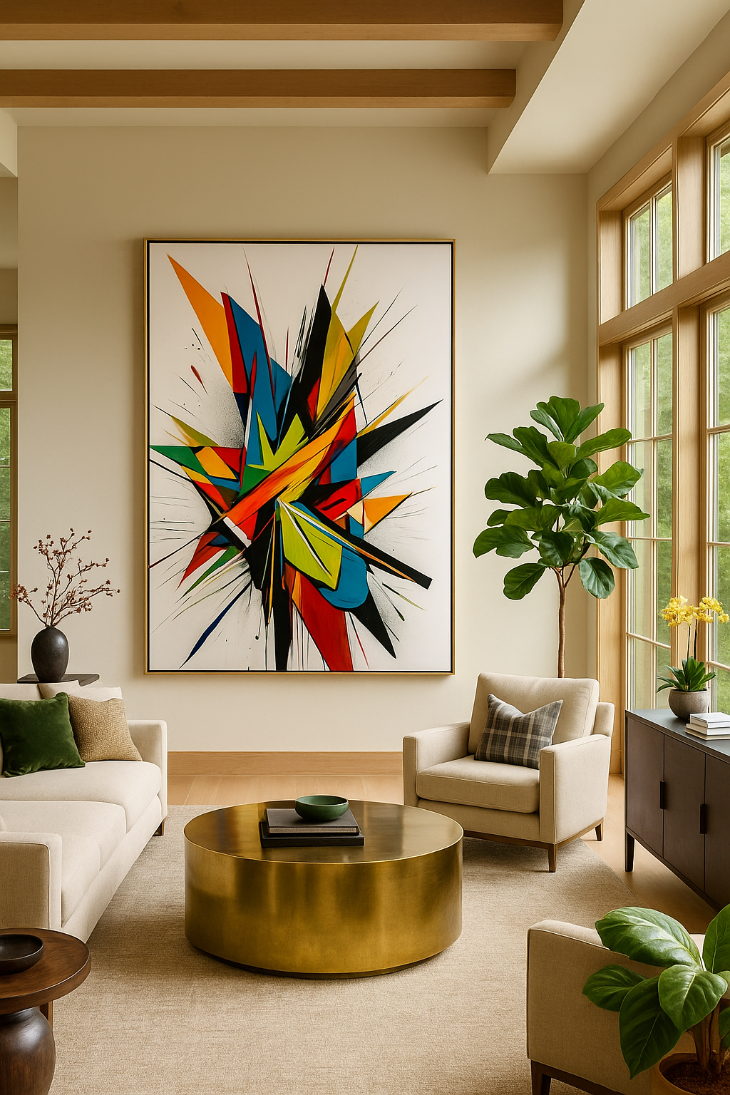 « Explosion urbaine » - Impression d'art mural abstrait