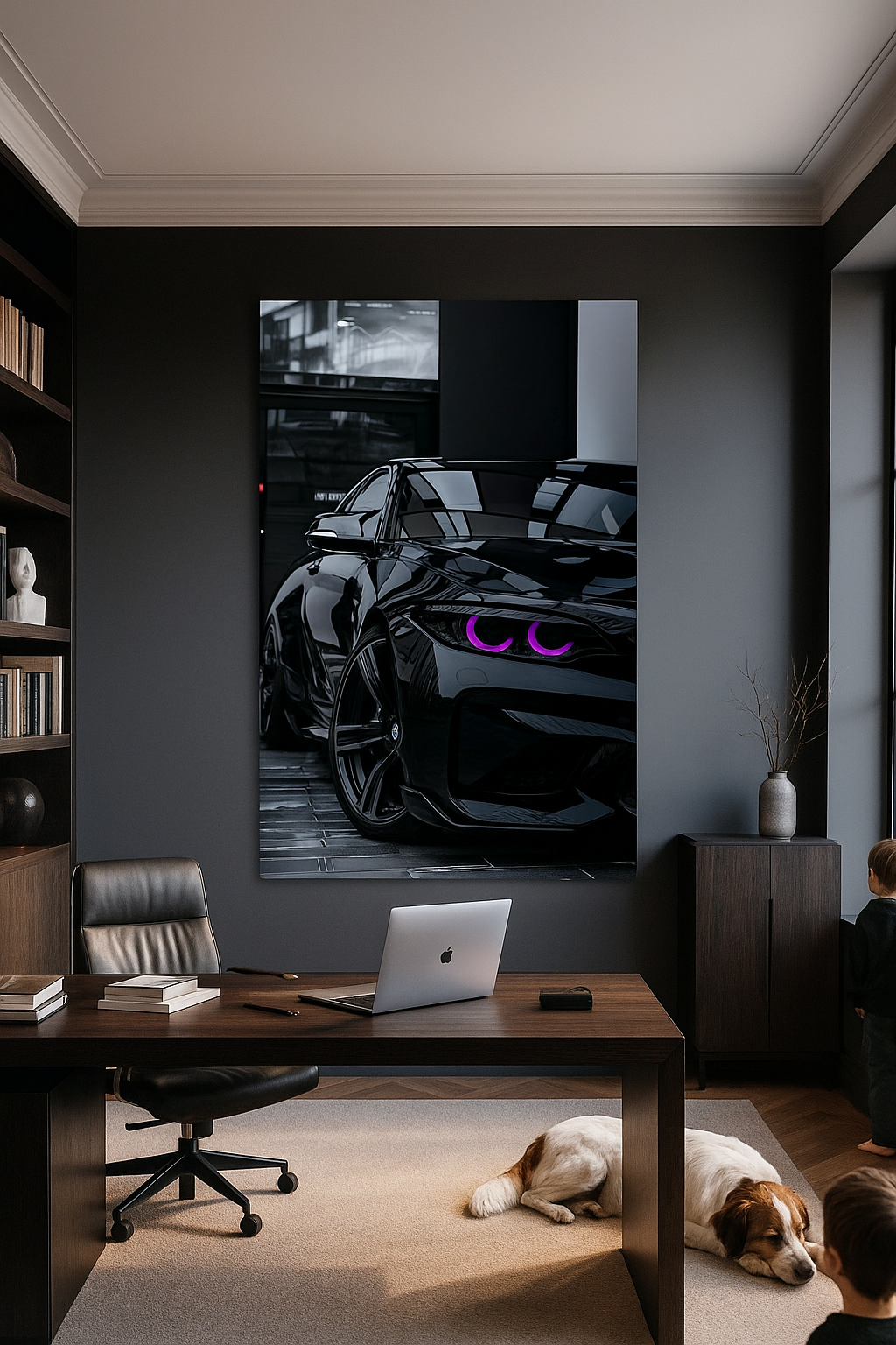 عنوان المنتج "قيادة ليلية" - طباعة قماشية لسيارة BMW M2 