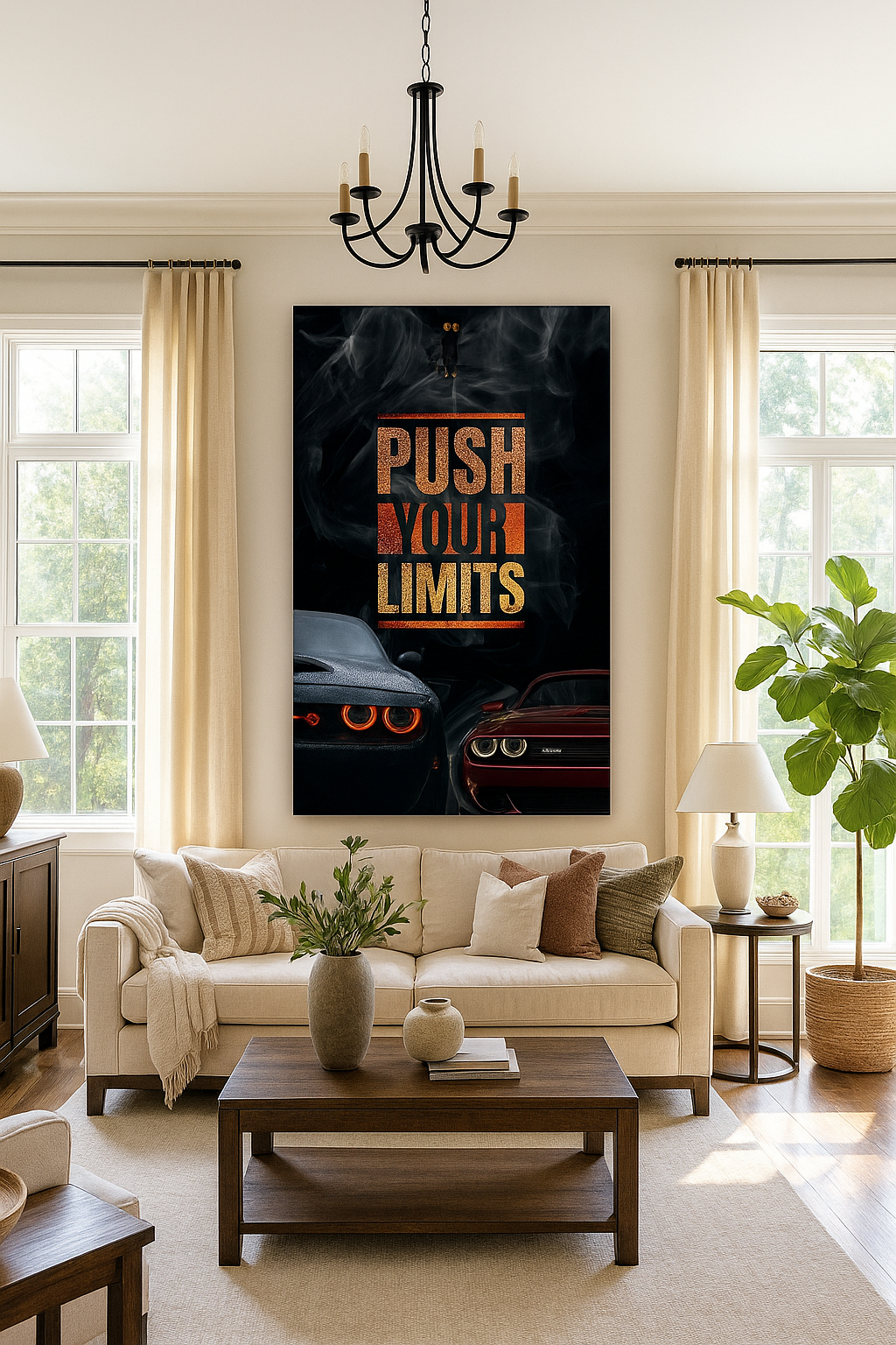 « Repoussez vos limites » - Décoration murale Challenger Hellcat 