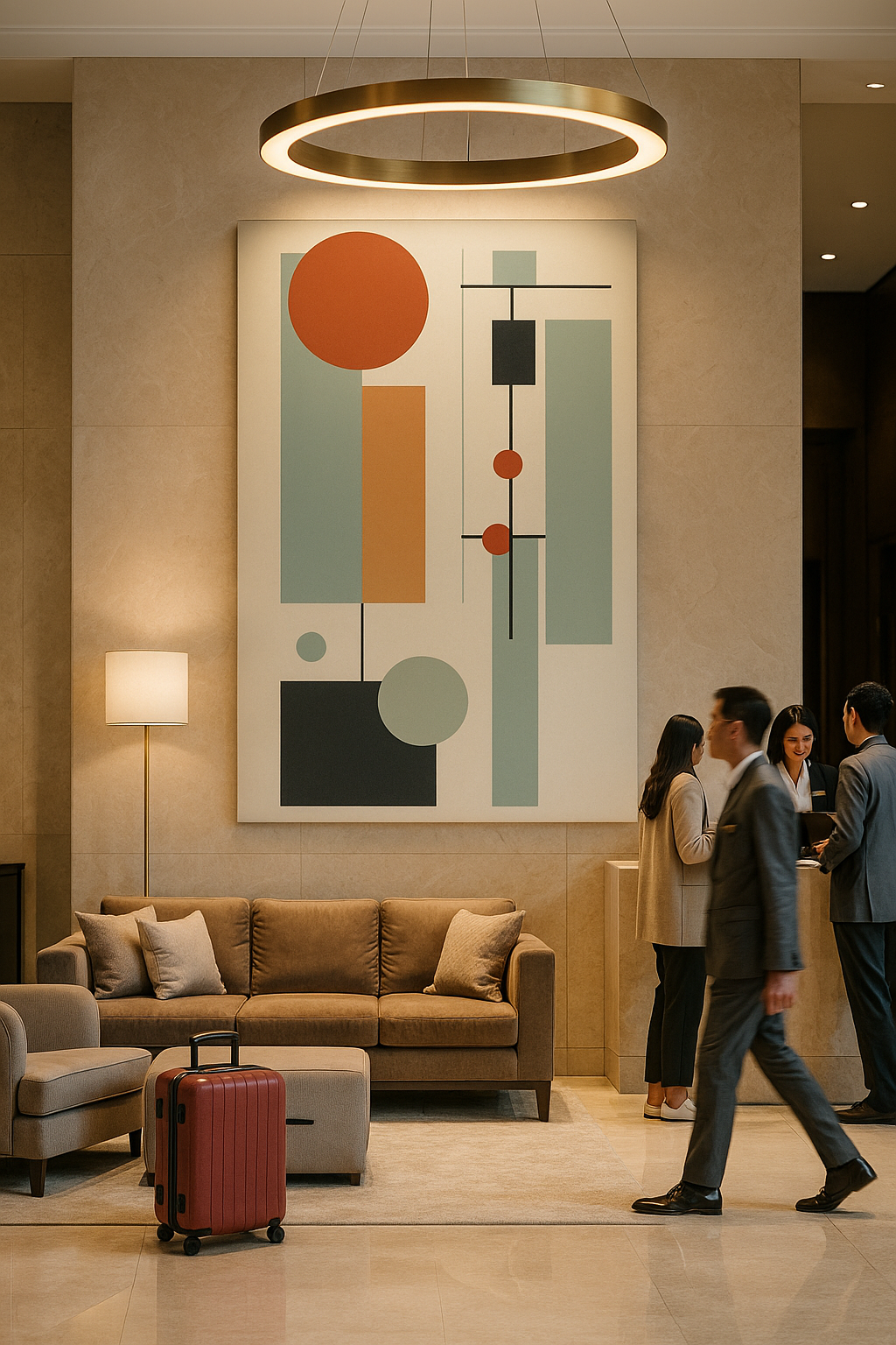 « Équilibre déconstruit » – Art mural géométrique abstrait moderne 
