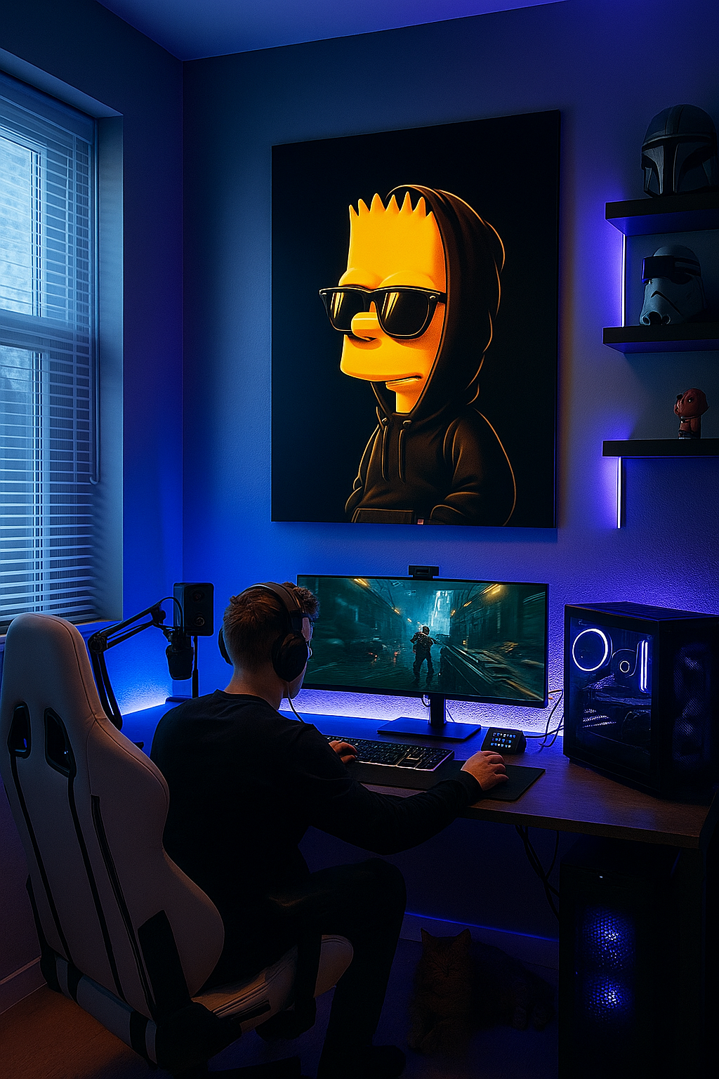 « Cool Bart » - Impression Pop Art de Bart Simpson 