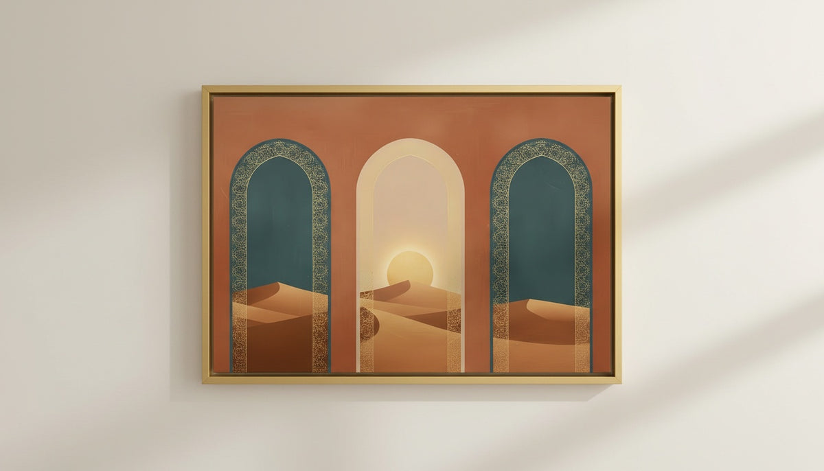 Tableaux Décoratifs Maroc - Arcades et Dunes du Désert