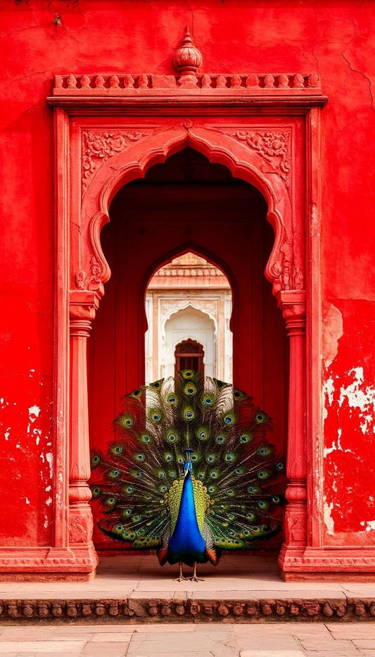 Exotique Réflexion - Paon Majestueux | Maroccinoo
