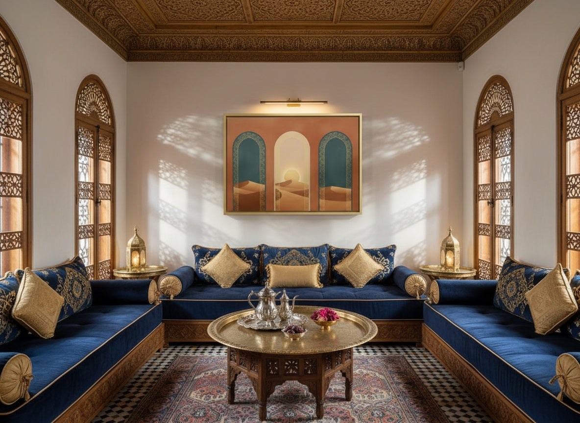Tableaux Décoratifs Maroc - Arcades et Dunes du Désert