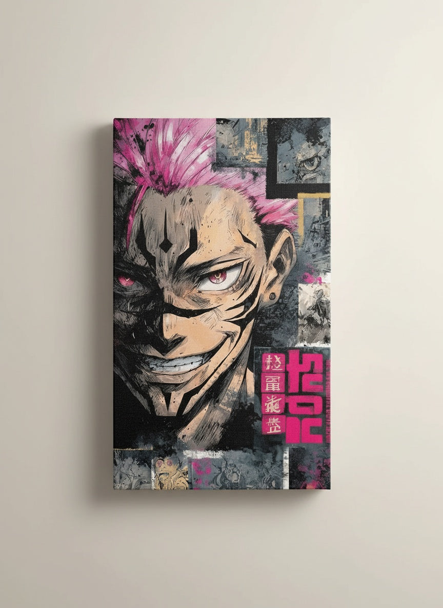 Tableau Décoratif Dark Anime Villain Portrait — Art Mural Premium | Maroccinoo