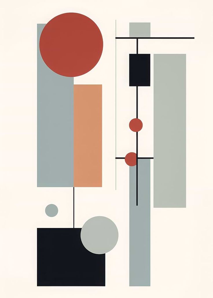 « Équilibre déconstruit » – Art mural géométrique abstrait moderne 