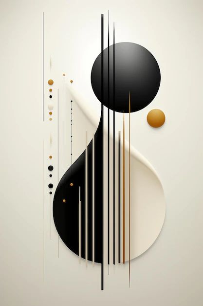 Élégance minimaliste : Impression d'art abstrait géométrique | Simplicité moderne