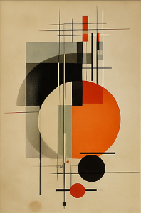 « Lever de soleil en béton » - Impression d'art abstrait moderne 
