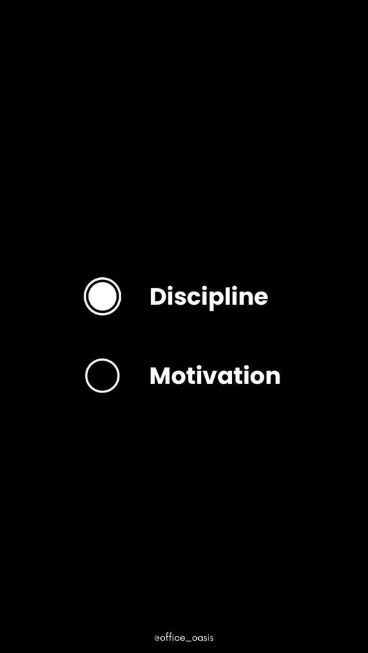 Discipline vs. Motivation : Impression d'art minimaliste et motivante | Autonomiser ses choix