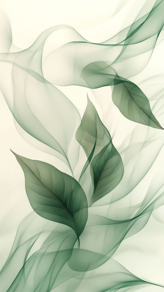 Nature Éthérée - Feuilles Vertes Fluides | Maroccinoo
