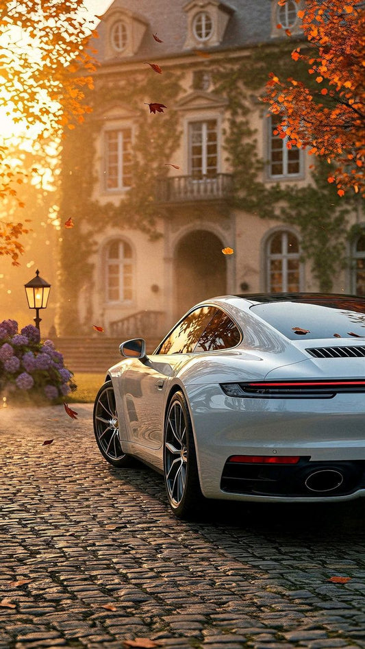 Impression d'art « Golden Hour Drive » : Porsche 911 