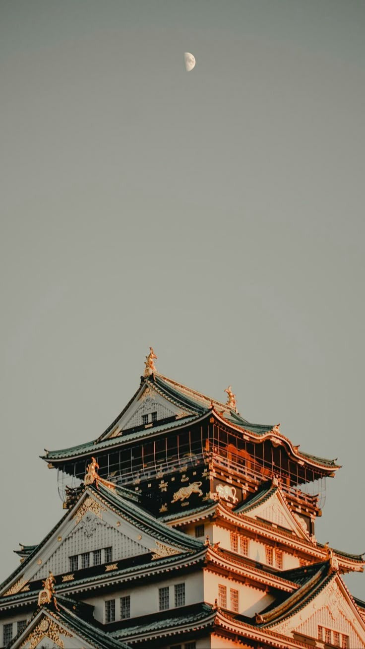 Tableaux décoratifs maroc: Château japonais lune