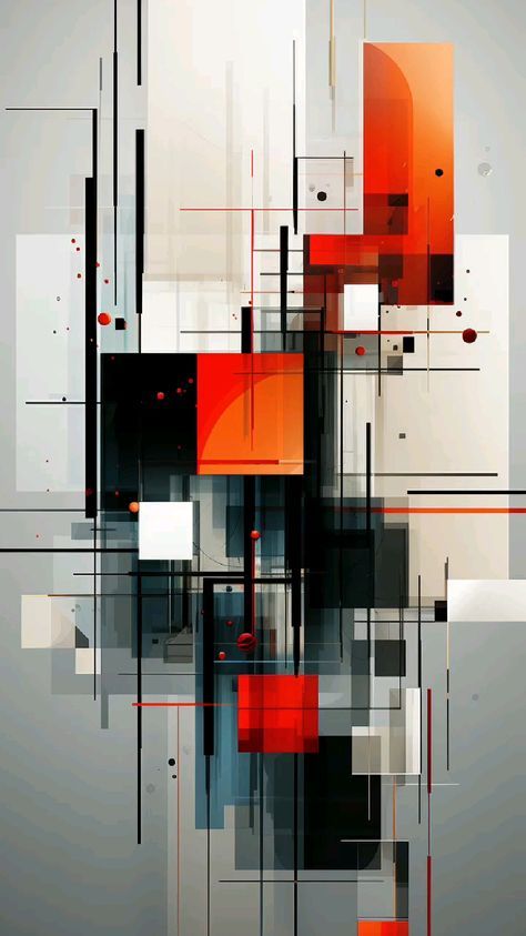 « Complexité urbaine » – Impression d'art géométrique abstrait 