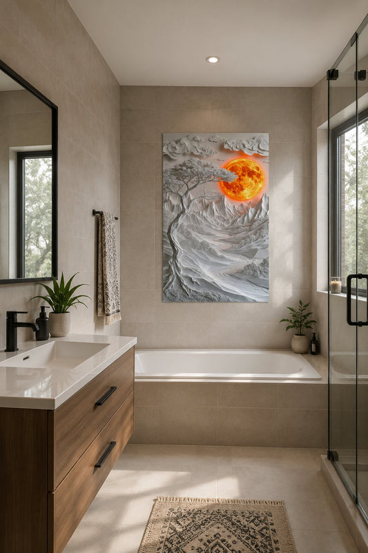 Tableau Art Déco Paysage Lunaire | Maroccinoo