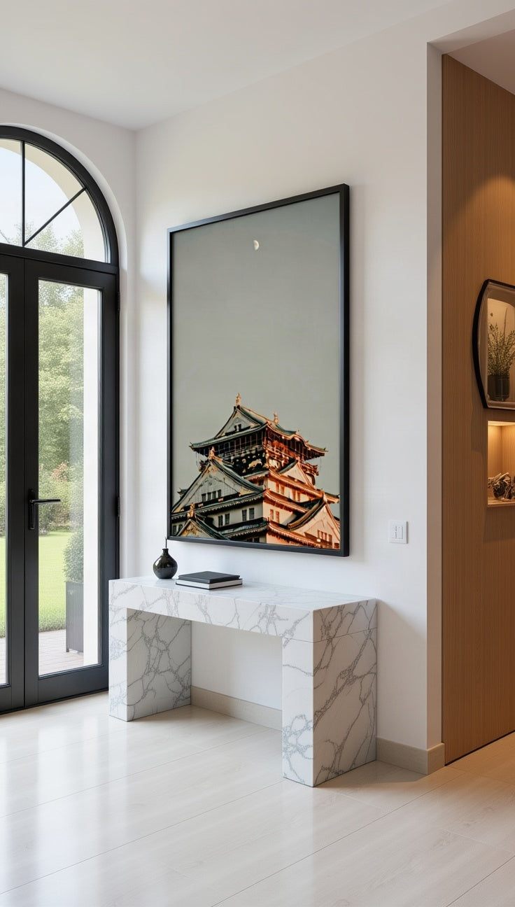 Tableaux décoratifs maroc: Château japonais lune