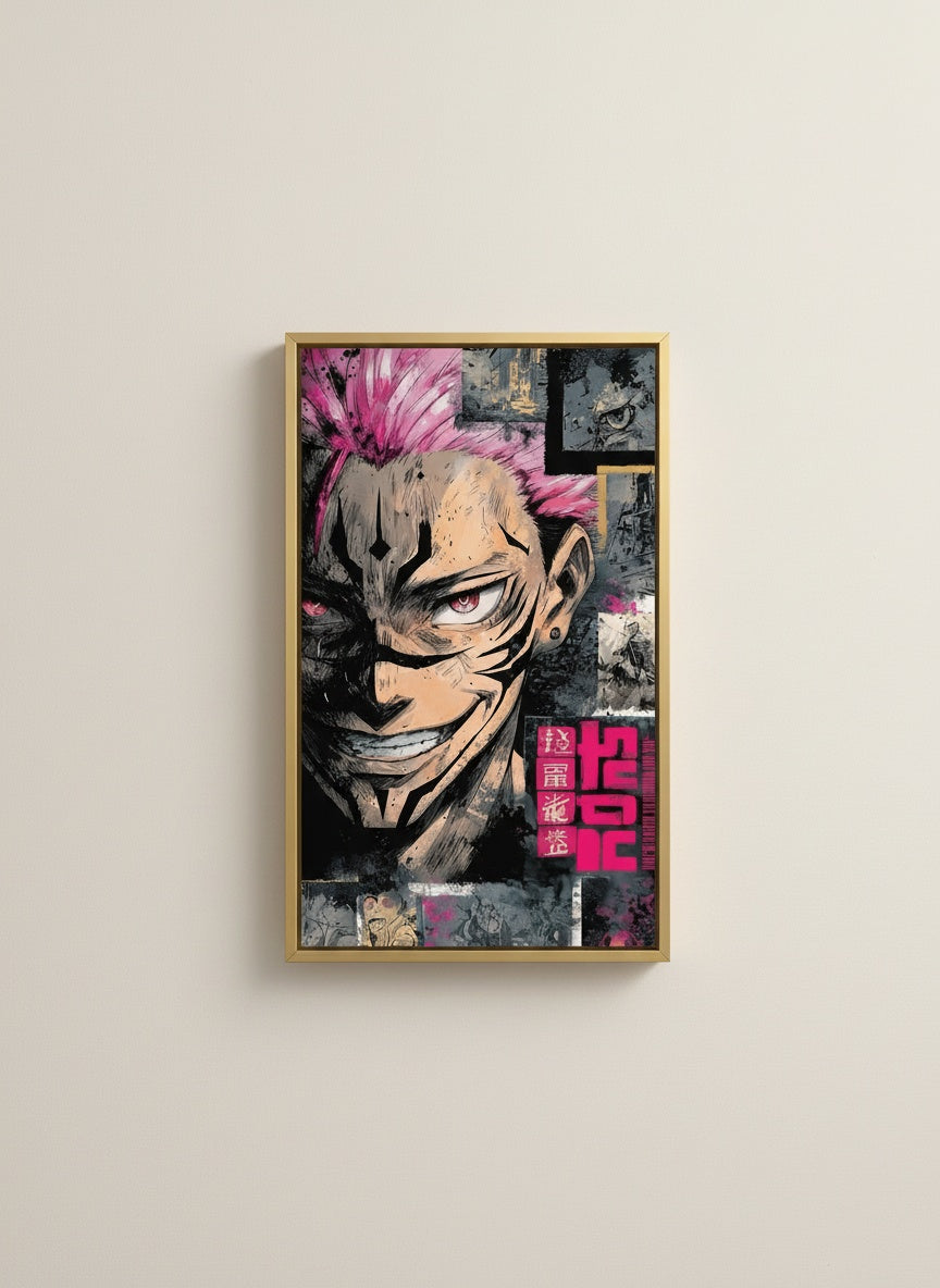 Tableau Décoratif Dark Anime Villain Portrait — Art Mural Premium | Maroccinoo