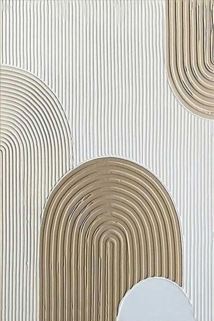 Minimalisme moderne : Impression d'art en arche texturée | Tons terreux et lignes organiques