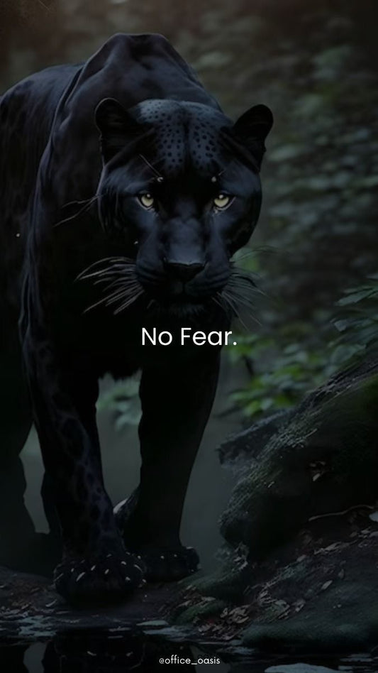 Sans peur : Impression d'art motivante Black Panther | Présence audacieuse et puissante