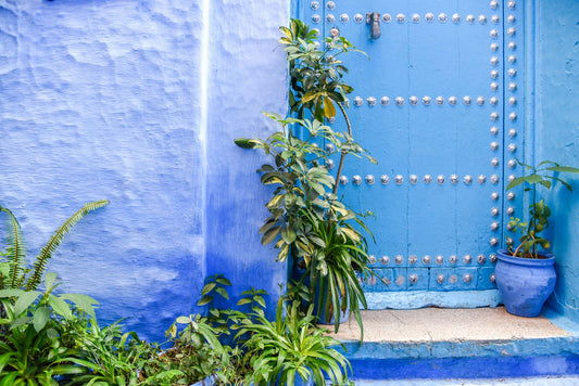 Porte bleue