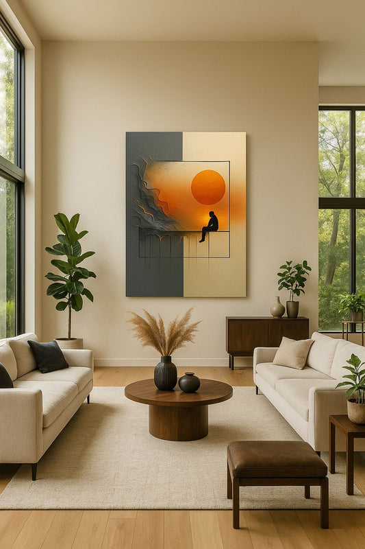 Tableau décoratif maroc Solitude au coucher du soleil