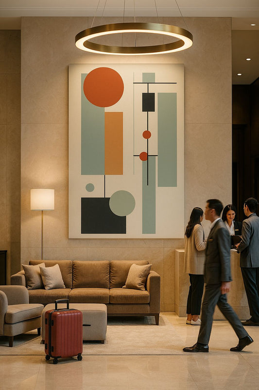 « Équilibre déconstruit » – Art mural géométrique abstrait moderne 