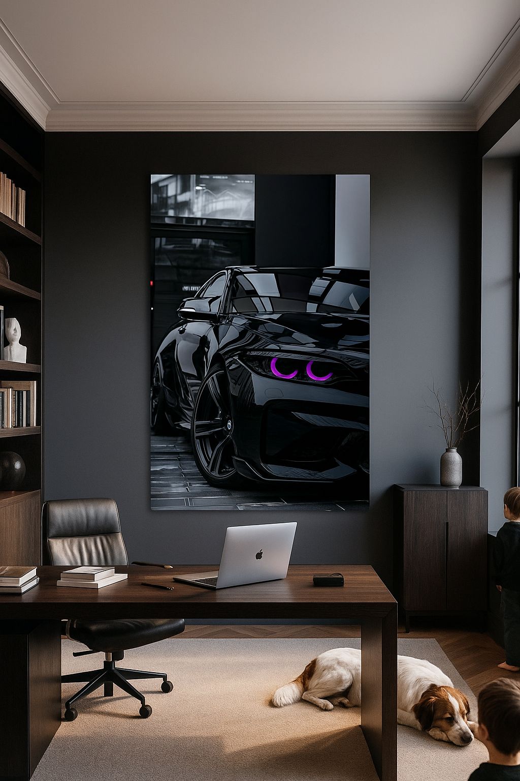 Titre du produit « Conduite de nuit » - Impression sur toile BMW M2 