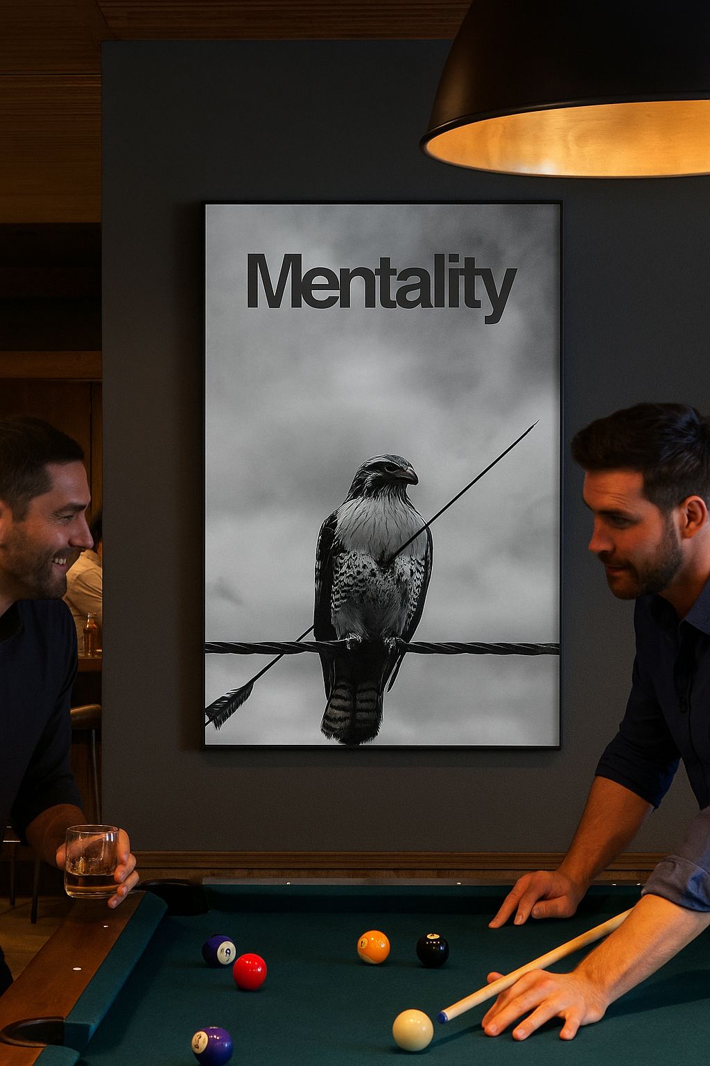 « Mentalité » - Le t-shirt du faucon résilient