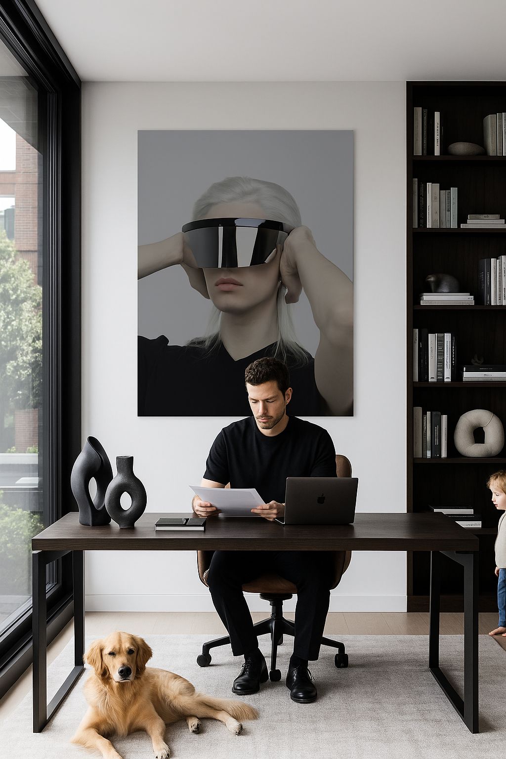 Vision du futur : Impression d'art futuriste | Esthétique minimaliste de science-fiction