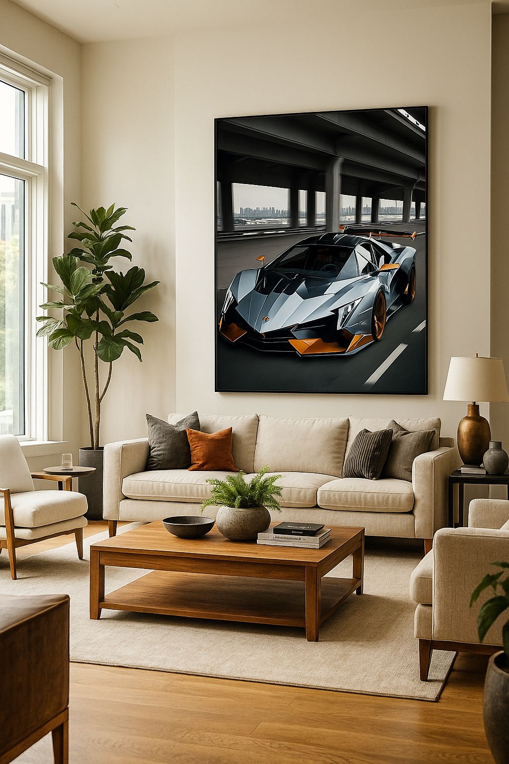 Hypercar Lamborghini aux touches orange | Voiture de sport haute performance