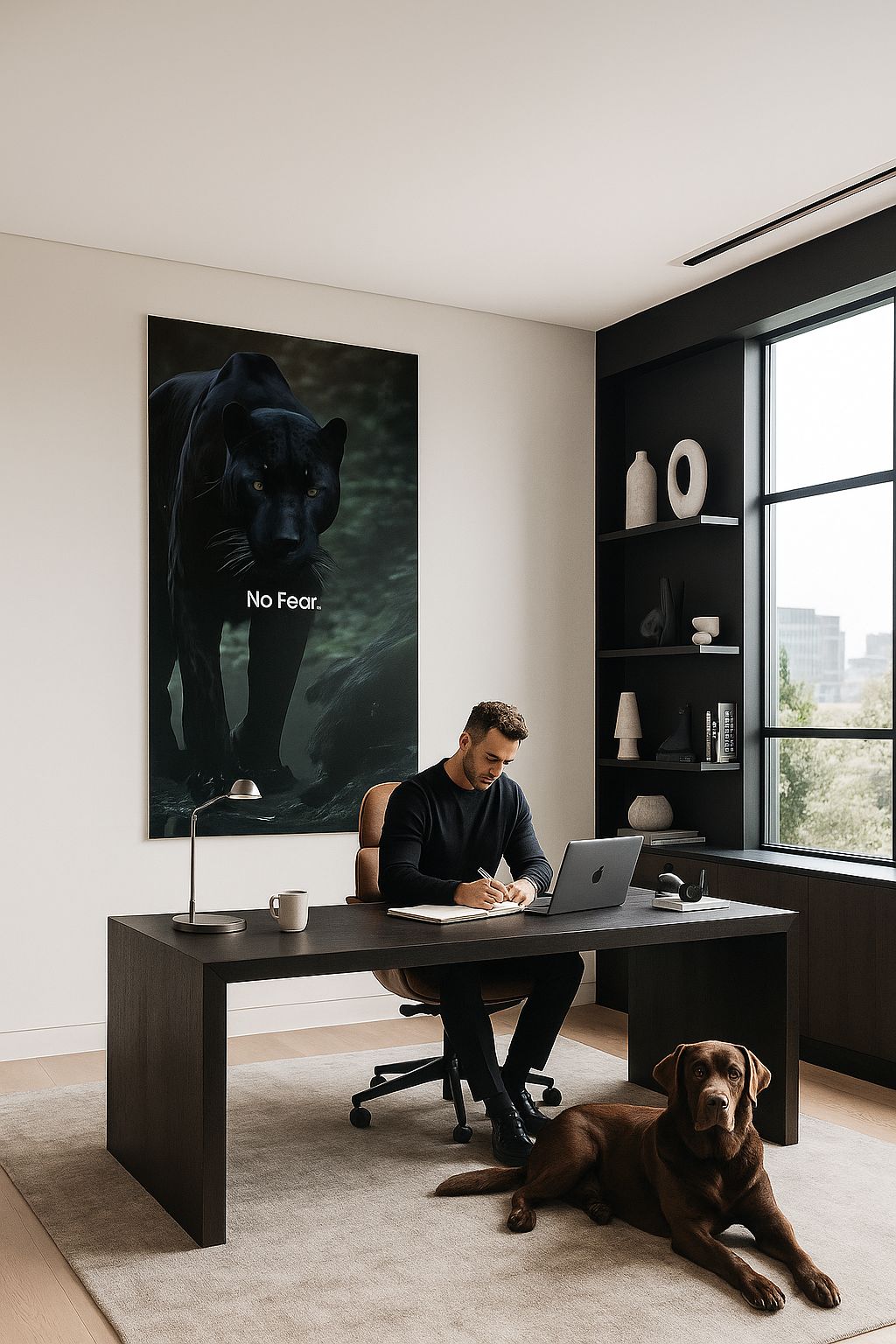 Intense Focus : Impression artistique « Œil de panthère noire » | Décoration murale sur le thème de la faune