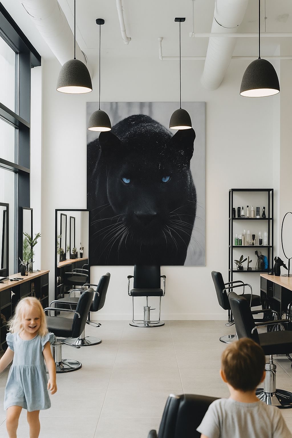 Intense Focus : Impression artistique « Œil de panthère noire » | Décoration murale sur le thème de la faune