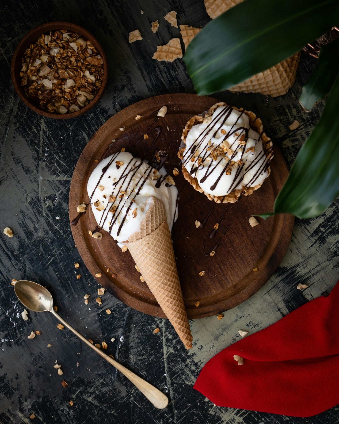 Tableau décoratif maroc: 'Ice Cream avec Fils de Chocolat'
