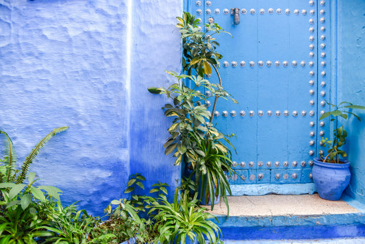 Porte bleue